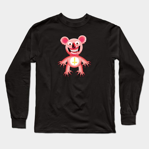 Antichrist Koala Long Sleeve T-Shirt by Wickedcartoons